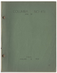 Moe Howard's 34pp. Script Dated January 1939 for The Three Stooges Film ''Three Sappy People'', With Working Title ''Three Sloppy People'' -- Paper Loss to Back Cover, Else Very Good Plus Condition